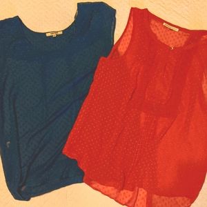 Pair of Sheer Daniel Rainn Tops Stitch Fix XL